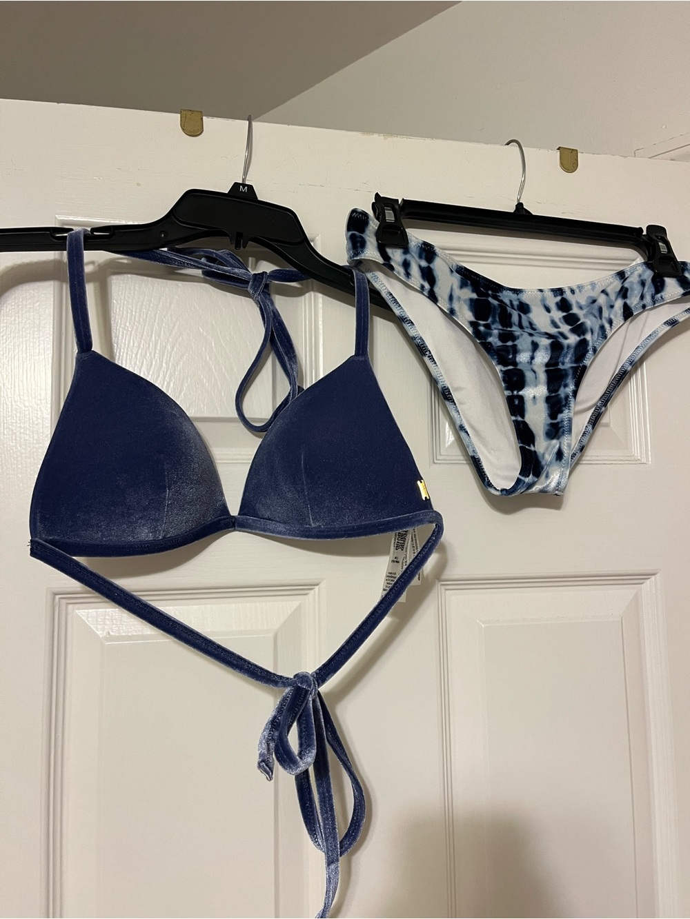 PINK Victoria's Secret Bikini with Blue Tie-Dye